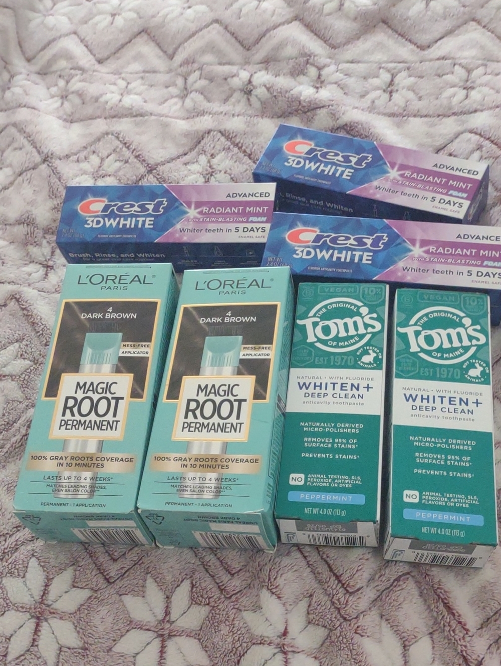 Magic Root Permanent Hair Color - Dark Brown plus 5 tubes of toothpaste exp 2028